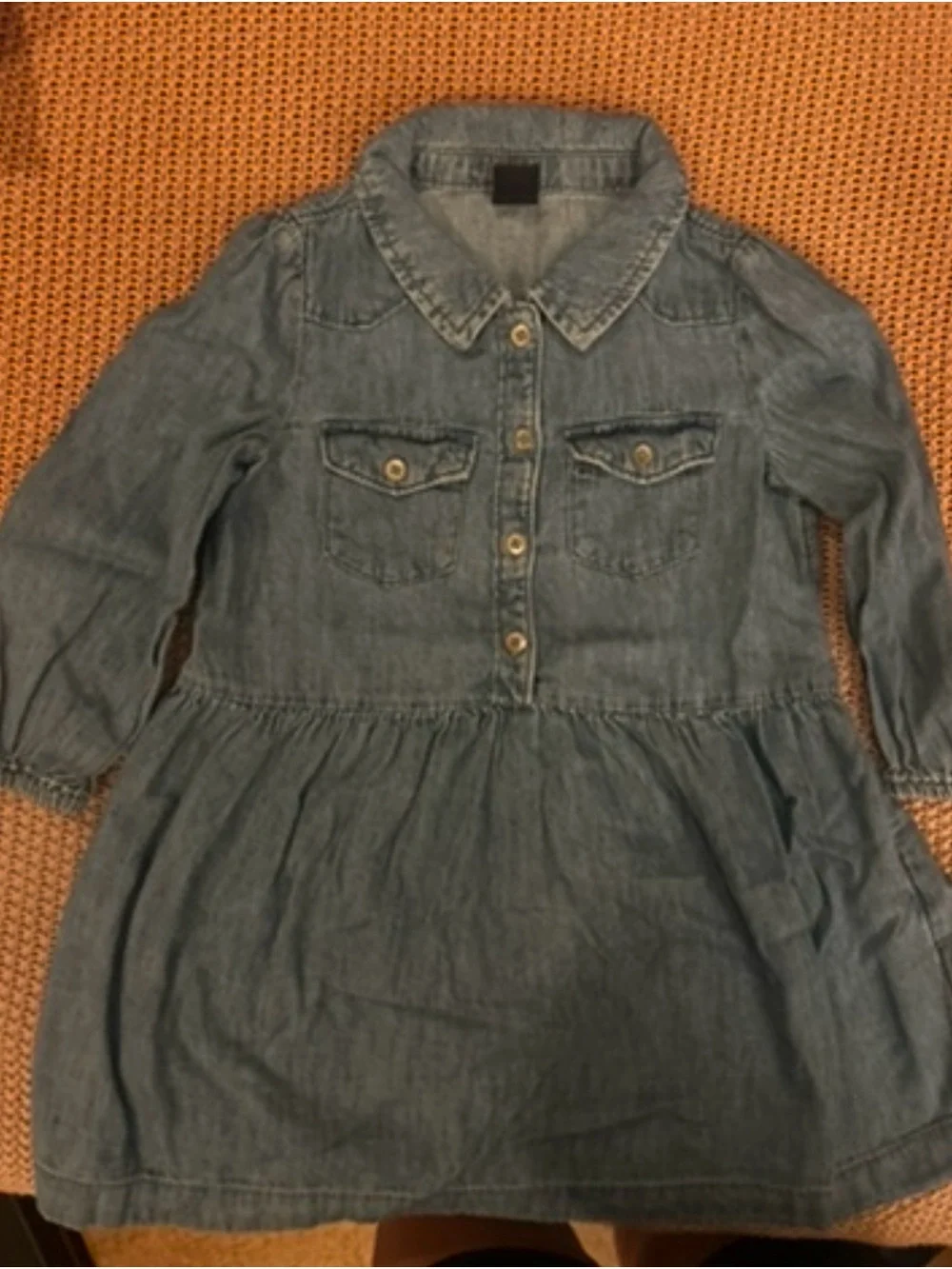 GAP Girls Denim Dress Jacket - Light Blue